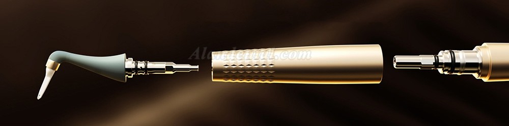 Three-section detachable handpiece, easy for unclogging and cleaning